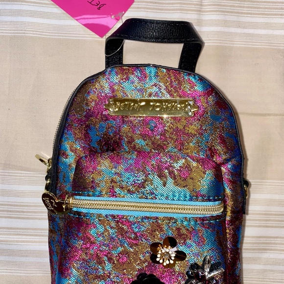 Betsey Johnson Mini Backpack Purse Cross Body Bag NEW NWT Embellished DragonFly - Picture 2 of 11